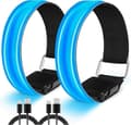 LED Löpararmbandslampor, Uppladdningsbara Reflexband - Hög Synlighet - 2st Blå (LGL)