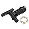 Miniatyrbillede 1 af 3: 1000l Plasttankhane, IBC Vandopbevaringsboks Adapter, Havslangehane Adapter, til Regnvandsopsamler, Brændstoftank (Kobber) (LGL)