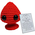 Miniatyrbild 1 av 4: Spookys Virkad Butt Plug Innovativa Roliga Skrivbordsdekorationer för Män Kvinnor LGL Red