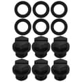 6 st Poolpumpsplugg Poolpluggar Poolpumps Reservdelar Poolpumpsplugg (LGL) Black 1.80X1.20X1.20CM