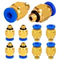 PC4-M6 PC4-M6 Lige Pneumatisk Trykluft Fitting M6 Gevind Tilslutning til 3D Printer Konnektor PTFE Rør 4mm (LGL)