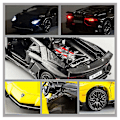 Miniatyrbilde 2 av 4: 1:32 Lamborghini Lp750-4 Lyd- og lyseffekter, dører kan åpnes, støpt modellbil (Gul) (LGL)