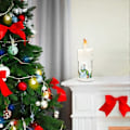 Miniatyrbilde 5 av 5: Flammeløse Julelys | Batteridrevne Blinkende Julelys, Juletré Dekal Lys for Høytider, Hjem, Festdekorasjon (LGL)