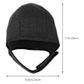 Miniatyrbilde 3 av 3: Justerbar Dykkerhette Voksen Varm Svømmehette Dykking Snorkling Beskyttende Hatt for Varme LGL Black 28x24cm
