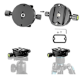 Miniatyrbild 4 av 5: 360 graders roterande stativ snabbkopplingsplatta panoramastativ för DSLR-kamera LGL QJ 08