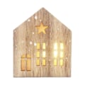 Miniatyrbillede 1 af 5: Juletræshus i træ Jule LED Lys Træhus Indretning Julefestartikler Indendørs Boligindretning Dekorativt Hus LGL A CHINA