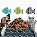 Miniatyrbillede 5 af 5: Glutton Katte Skål Anti Glutton Kæledyr Hund Anti Kvælnings Skål Puzzle Skåle til Hunde Kat Puzzle Foderautomater Hund Puzzle Foderautomat (LGL)