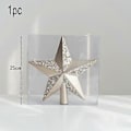 Miniatyrbilde 1 av 5: WJTG Dekorasjoner 2023 Julekuler Treballer Anheng Jul Hjem Hyggelig Fest Bryllup Ornament Forsyninger Plast J LGL 1PC Tree Top Star