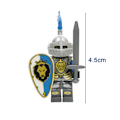Miniatyrbild 5 av 5: 8 st Medeltida Blå Lejonriddare Soldat Minifigurer DIY Byggklossar Leksaker Samlarobjekt Riddare Båge