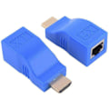 Miniatyrbilde 1 av 5: HDMI-forlenger 1080P RJ45 LAN Nettverksport HDMI-forlenger opptil 30m Over Ethernet LAN CAT5e/6 UTP-kabel for HDTV-skjerm 1 Par (LGL)