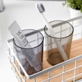 Miniatyrbillede 3 af 5: 4 stk. Tandkrus, Tumbler Tandbørstekrus, Plastik Tandbørsteholder til Badeværelse, Genanvendeligt Krus, Multifunktionelt Krus (LGL)