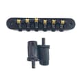 Gitar Tune-O-Matic Roller Saddle Stallbyte 6-strängad Elgitarr Hardtail Stall Gitarrdelar Lätt att Använda (LGL) Black