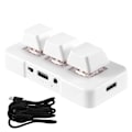 Miniatyrbilde 3 av 5: MK321U Programmerbart Makro Mini Tastatur 3 Modus Mekanisk Tastatur Gaming Keypad for Spill Multimedia LGL White