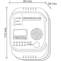 Miniatyrbild 4 av 5: Kolmonoxiddetektor Gasdetektor Med Display Och Temperaturmätare LGL