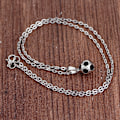 Miniatyrbild 5 av 5: Halsband med fotbollsberlock (LGL) Silver Sølv
