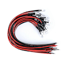Miniatyrbillede 1 af 4: Pakke (20 pærer) 5 mm 12V DC Hvid LED Præ-kablet Rund Top Pære Lampe Til DIY Bil Båd Legetøj Dele (LGL)