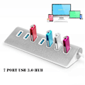 Miniatyrbild 5 av 5: Herfair 7 Port USB 3.0 Hubb - Höghastighetsdataöverföring - 4 USB-portar - USB-splitter (7 portar) (LGL)