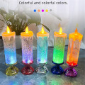 Miniatyrbilde 4 av 5: Led julelys Fargeskiftende Led vannkjerte med glitter Flammeløs Led stearinlys Lys Bordbord, Gull