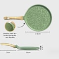 Miniatyrbillede 4 af 5: Pande til pandekager med non-stick, flad pandekagepande med schweizisk granitbelægning LGL