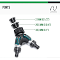Miniatyrbilde 3 av 5: Way 1, 1/2 & 3/4 Tommers Hageslangefordeler - Hageslange Y-kobling - 2-krets Hageslangevelger (LGL)