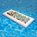 Flytande poolbricka. Flytande PVC-ölhållare. Uppblåsbar buffébricka