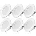6W Infällda LED-spotlights - Varmvit - 6-pack - IP44 för badrum