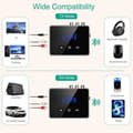Miniatyrbillede 3 af 6: Bluetooth Audioadapter - 2-i-1 (Sender/Modtager) - Bluetooth 5.4 - 10m Rækkevidde - 200mAh Batteri