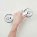 Miniatyrbild 3 av 6: Sugkoppshandtag set om 2 - Grab Bar - Stöder upp till 25 kg - Vit/Grå