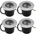 Infällda LED-spotlights, 4-pack - IP65 - 270 Lumen - Varmvit