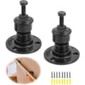Stair Railing Bracket - Black Industrial Style Thick Iron Bracket for Wall Mounting Stair Railings. 2 Pieces