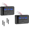 12V 72W Dubbel QC3.0 USB och PD3.0 Typ C Billaddarplugg för Bil, Husbil, Buss, Lastbil, Båt, Golfbil (2-pack)