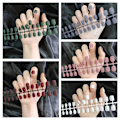 Miniatyrbild 3 av 11: 24 st Matte Bare Skin Tone Korta Nagelbitar purple 24pcs