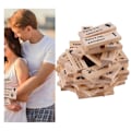 Miniatyrbild 8 av 11: 48 st Naughty Block Tower-spel, Spanska Par Torn Staplingsblock, Alla hjärtans dag Tumlande Torn Staplingsblock Spel, Tummelspel för Vuxna