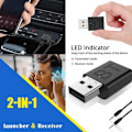 Miniatyrbild 3 av 11: USB Bluetooth 5.0 Sändare Mottagare, Mini Ljudadapter, USB Bluetooth Bil 5.0 Mottagare Sändare Bluetooth