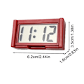Miniatyrbild 2 av 11: Digital bilklocka för instrumentbräda - Liten LED-klocka självhäftande mini-klocka för fordon Red One size