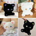 Miniatyrbild 3 av 11: Fashion Emo Kitten Plysch Björn Docka Leksak Tecknad Fluffigt Djur Gosig Samlarobjekt Stoppad T2v1 Golden eyes 1pcs