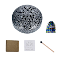 Miniatyrbild 1 av 11: Stål Tongue Rain Chime Handpan - Mini 6-tons Trädgårdsperkussionsdrumma med 2-tons Regnljud för Utomhusbruk  silver onesize