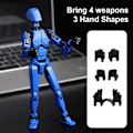 Miniatyrbild 11 av 11: Rolig Vridande Stickman Sugpropp Variation Liten Robot Dekompressions Stickman Fotografi Leksak K5y1 grey black onesize