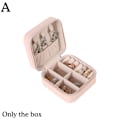 Miniatyrbild 5 av 11: Resefodral Organizer Mini PU Läder Förvaring För Ringar Örhängen Halsband Box Z8B5 Block Brown Black 1PC