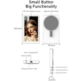 Miniatyrbild 2 av 11: Magnetisk Trådlös Selfie-skärm – 4\" Bakre Kameravy för iPhone & Android, Portabel Selfie-display för Vloggning, Livestreaming Gray 1 pcs