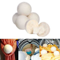 Miniatyrbild 5 av 11: Torkbollar i ull, återanvändbara torkbollar, ullbollar ersätter torkdukar, återanvändbar tvättfleece torrbollssats, tvätt whiteA 6cm 2pcs
