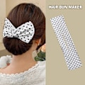 Miniatyrbild 6 av 11: Kvinnor Lazy Hair Curler Magic Bun Maker Styling DonutBow Band Former Twist ♤♤ black polka dots one-size