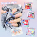 Miniatyrbild 11 av 11: 9 Färger Solid Klappande Nagelpulver Rosa Glittrande Lazy Shell Flow Gradient Pulver Matt F5E1 XZ-421 1set