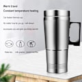 Miniatyrbild 8 av 11: 12V/24V Bil Värmekopp Vattenkokare 450ml Stål Kaffe Elektrisk Kopp Snabb~ SilverA 12V