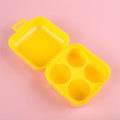Miniatyrbild 7 av 11: Bärbar 4-facks Äggorganisatör Förvaringslåda Bricka transparent one size
