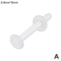 Miniatyrbild 1 av 11: Glas Örhängen Transparent Osynlighet Mode Örhängen Accessoarer För Student Kvinnor Män P7 WhiteA One size 2pcs
