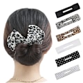 Miniatyrbild 3 av 11: Kvinnor Lazy Hair Curler Magic Bun Maker Styling DonutBow Band Former Twist ♤♤ black polka dots one-size