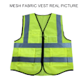 Miniatyrbild 7 av 11: 1 st Reflexväst HÖG SYNLIGHET ARBETE VÄST SÄKERHET REFLEKTERANDE I1T2 Fluorescent yellow Mesh fabric