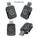 Miniatyrbild 6 av 11: Trådlös Box Uppgradering Android Smart Bil Trådlös Adapter Box W8S4 R2P9 Y1K8 Silvery 1pcs