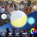 Miniatyrbild 9 av 11: 16 tum LED Strandboll 16 Färger Ändra Ljus Pool ι) Boll х> B9U0